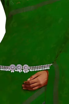 Traditional Kundan & Pearl Studded Adjustable Kamarband/Belly Chain For Women/Girls 