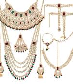 Traditional Ethnic Indian Kundan Dulhan Bridal Jewellery Set for Women 