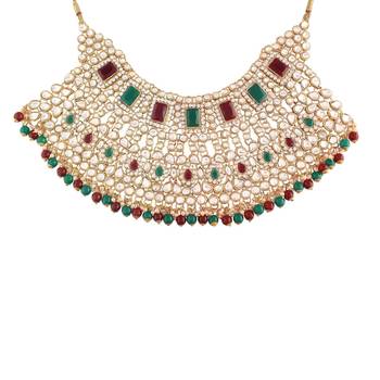 Traditional Ethnic Indian Kundan Dulhan Bridal Jewellery Set for Women  2