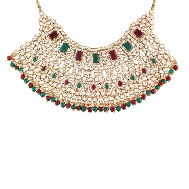 Traditional Ethnic Indian Kundan Dulhan Bridal Jewellery Set for Women 