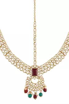 Traditional Ethnic Indian Kundan Dulhan Bridal Jewellery Set for Women 