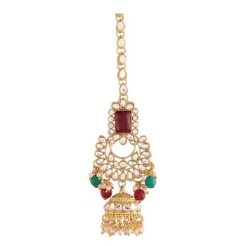 Traditional Ethnic Indian Kundan Dulhan Bridal Jewellery Set for Women  5