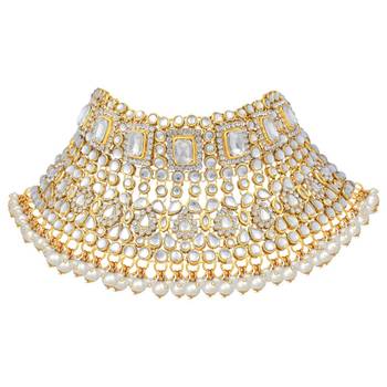 Traditional Ethnic Indian White Kundan Dulhan Bridal Jewellery Set for Women 4