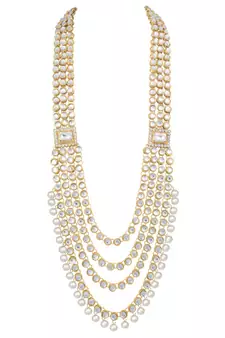 Traditional Ethnic Indian White Kundan Dulhan Bridal Jewellery Set for Women