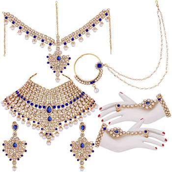 Traditional Kundan Ethnic Bridal Jewellery Set for Women  1