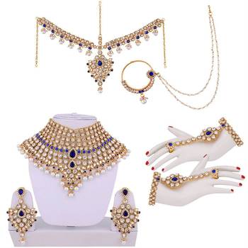 Traditional Kundan Ethnic Bridal Jewellery Set for Women  2