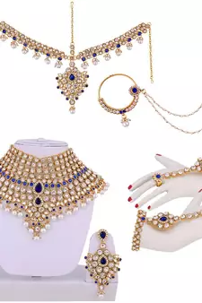 Traditional Kundan Ethnic Bridal Jewellery Set for Women 