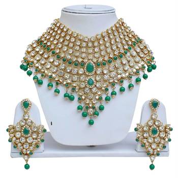 Traditional Kundan Ethnic Bridal Jewellery Set for Women  2