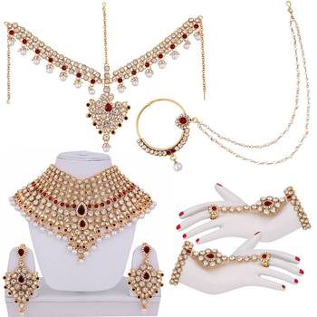 Traditional Kundan Ethnic Bridal Jewellery Set for Women  3