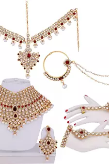 Traditional Kundan Ethnic Bridal Jewellery Set for Women 