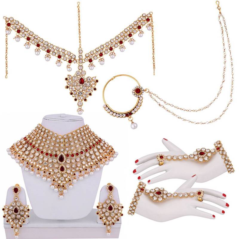 Traditional Kundan Ethnic Bridal Jewellery Set for Women 