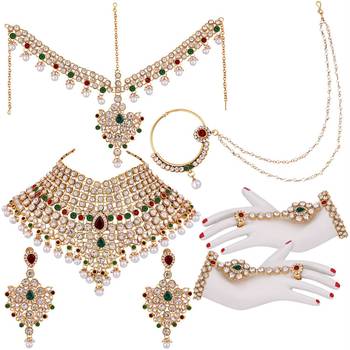 Traditional Kundan Ethnic Bridal Jewellery Set for Women  1