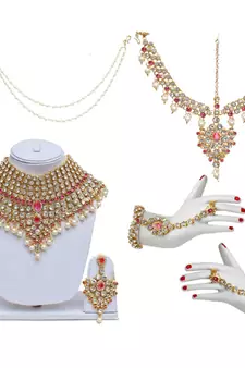 Traditional Kundan Ethnic Bridal Jewellery Set for Women (BLP021Pi)