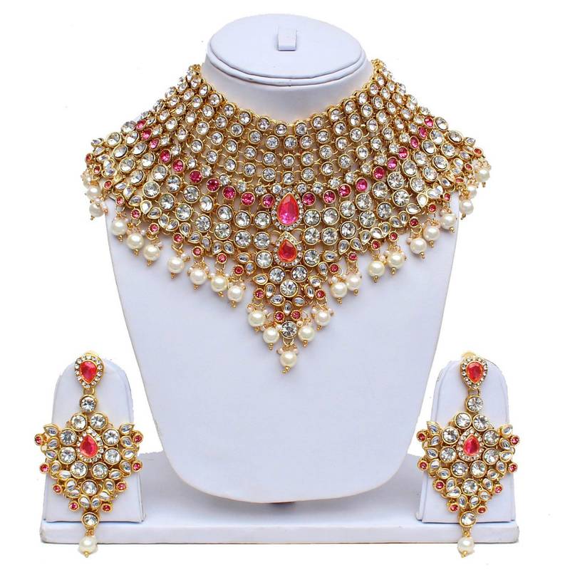 Traditional Kundan Ethnic Bridal Jewellery Set for Women (BLP021Pi)