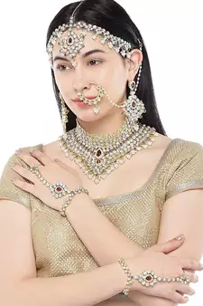 Traditional Kundan Ethnic Bridal Jewellery Set for Women 