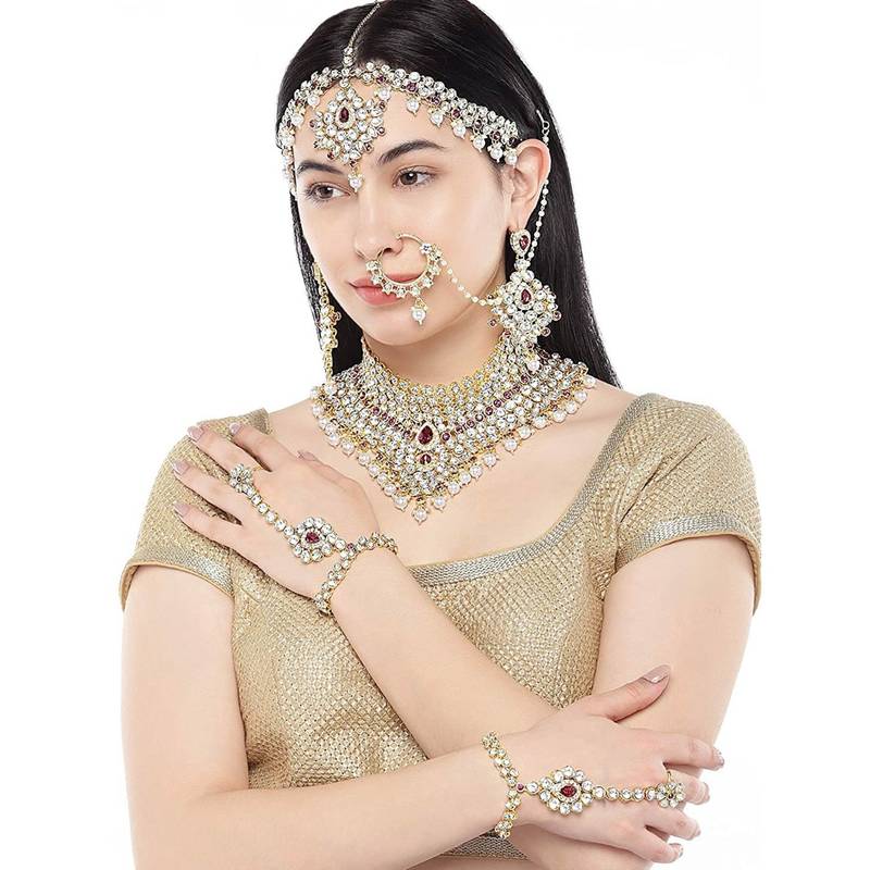 Traditional Kundan Ethnic Bridal Jewellery Set for Women 