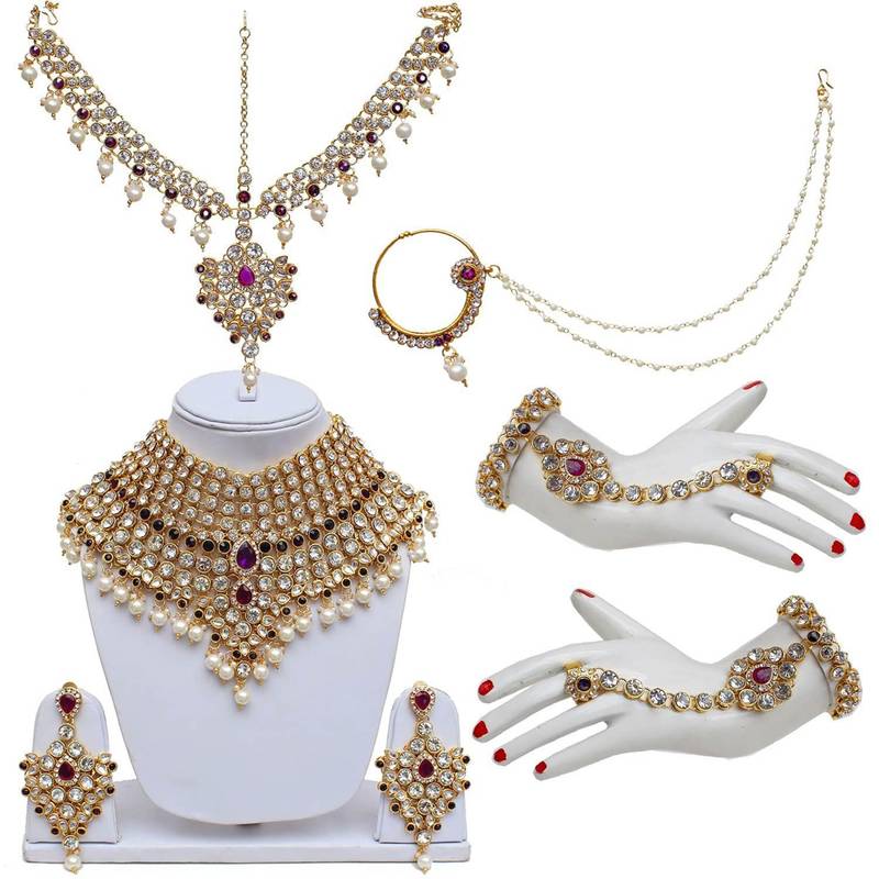 Traditional Kundan Ethnic Bridal Jewellery Set for Women 