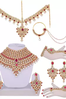 Traditional Kundan Ethnic Bridal Jewellery Set for Women 