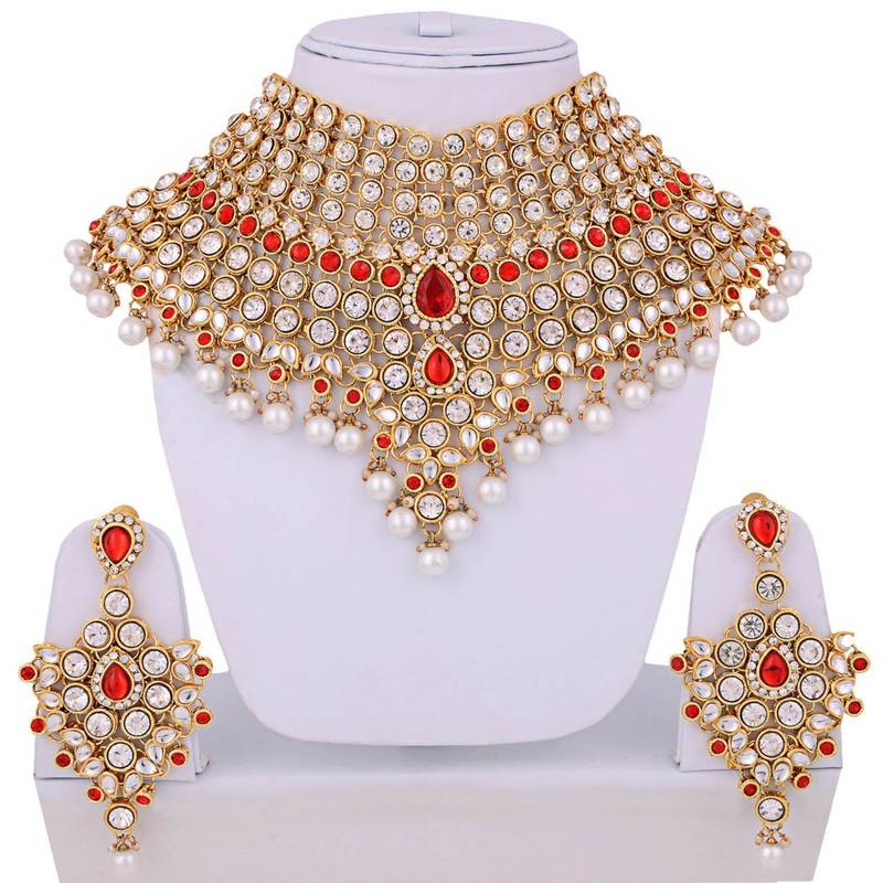 Traditional Kundan Ethnic Bridal Jewellery Set for Women 