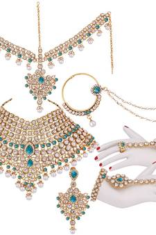 Traditional Kundan Ethnic Bridal Jewellery Set for Women (BLP021SB)