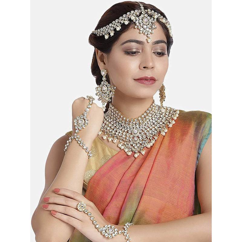 Traditional Kundan Ethnic Bridal Jewellery Set for Women 