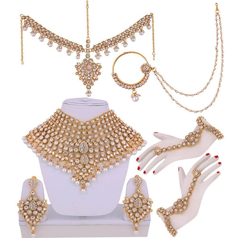 Traditional Kundan Ethnic Bridal Jewellery Set for Women 