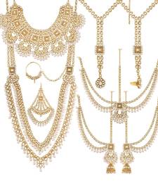 Traditional Handcrafted Faux Kundan & Stone Studded Bridal Jewellery Set For Women 