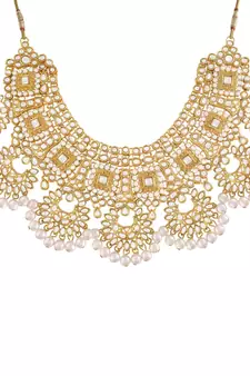 Traditional Handcrafted Faux Kundan & Stone Studded Bridal Jewellery Set For Women 