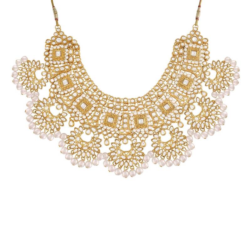 Traditional Handcrafted Faux Kundan & Stone Studded Bridal Jewellery Set For Women 