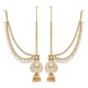 Traditional Handcrafted Faux Kundan & Stone Studded Bridal Jewellery Set For Women  4