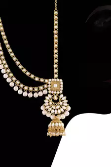 Traditional Handcrafted Faux Kundan & Stone Studded Bridal Jewellery Set For Women 