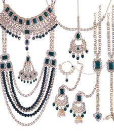 Traditional Handcrafted Faux Kundan & Stone Studded Bridal Jewellery Set For Women (BLP030G)
