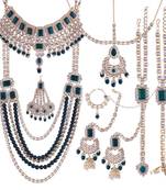Traditional Handcrafted Faux Kundan & Stone Studded Bridal Jewellery Set For Women (BLP030G)