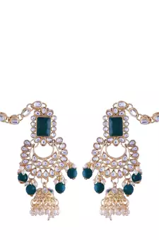 Traditional Handcrafted Faux Kundan & Stone Studded Bridal Jewellery Set For Women (BLP030G)