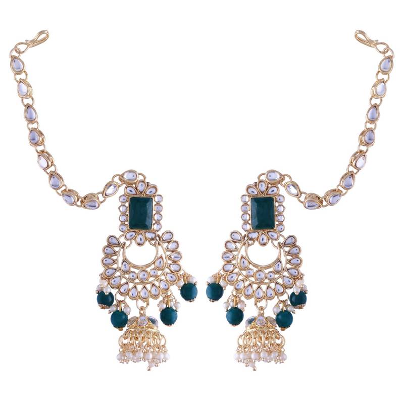 Traditional Handcrafted Faux Kundan & Stone Studded Bridal Jewellery Set For Women (BLP030G)