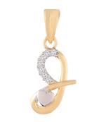 Valentines Collection J' Alphabet Pendant with heart For Men & Women C00J