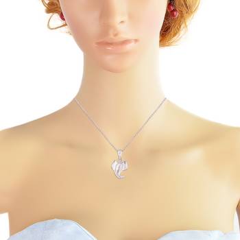 RHODIUM Plated Ganesha Pendant with Chain For Women  1