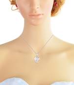 RHODIUM Plated Ganesha Pendant with Chain For Women 