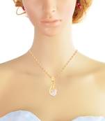 Gold & RHODIUM Plated Swan Pendant with Chain For Women 