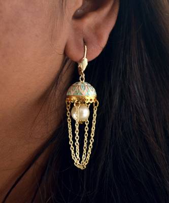 Moon under the Jhumki Earrings 1