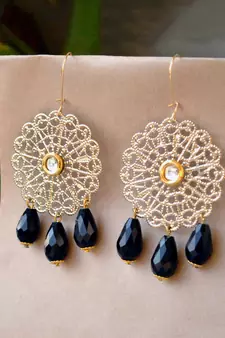 Halki Fulki Black Earring