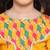 Yellow printed cotton girls-top-bottom