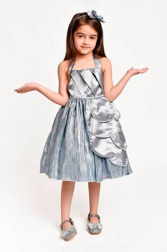 Jelly Jones  Petals Dress with Hair Band -Grey