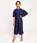 Jelly Jones  culotte with cold shoulder top-Navy