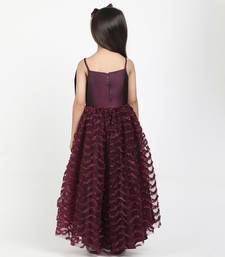 Jelly Jones Wine Asymtric Gown With Big Bow