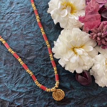 Orange necklaces 1