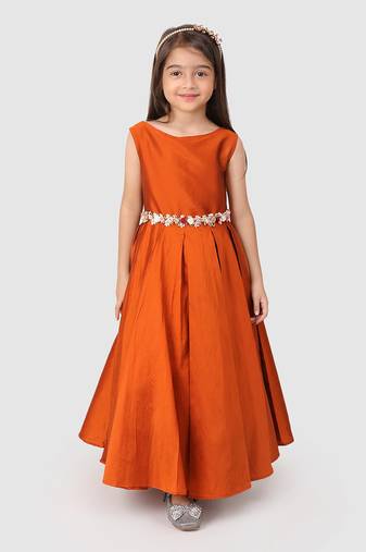 Flower Belt Flred Gown