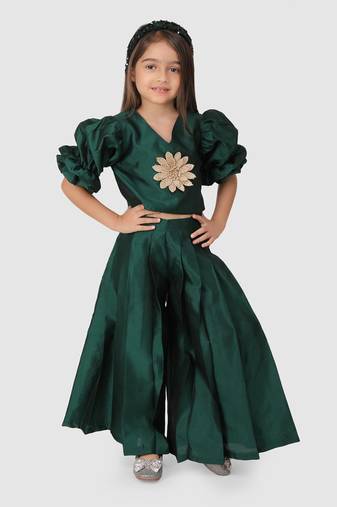 Green Top & Flared Pant