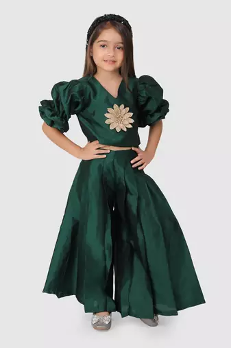 Green Top & Flared Pant