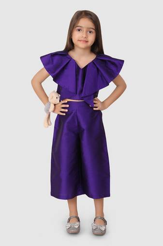 Burgandy Pleated top & Culotte